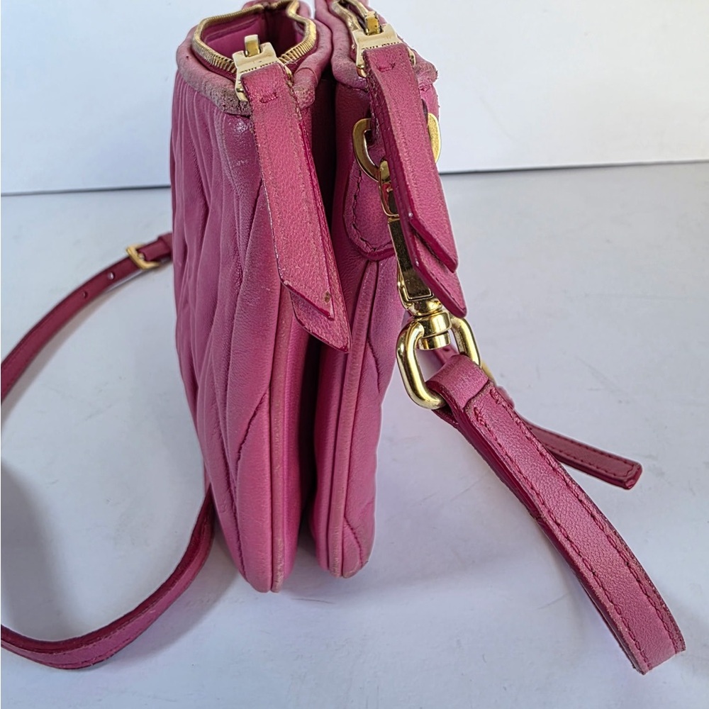 Miu Miu Pink Matelasse Shoulder Bag - Picture 3 of 7